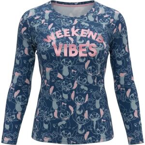 Disney Stitch Weekend Vibes XL Pajama Shirt‎ Cozy Core Vacation Relax Character